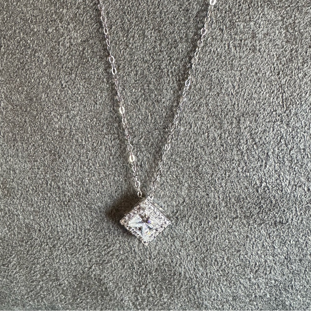 1 ct moissanite necklace 925 sterling silver